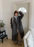 [unisex] Sticky Double Long Wool Coat - Wool 61