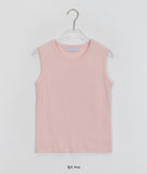 Rehu Round Basic Ribbed Sleeveless