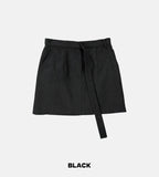 Mori Belt Wool Midi Skirt
