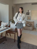 Vintage Fall-Up Cargo Mini Skirt