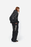[2-WAY] Skull Web Pigment Hood Zip-Up