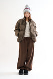 Mink pintuck balloon jogger sweatpants