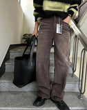 Cat washed corduroy pants