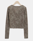 Beden Lace V-Neck Long Sleeve T-Shirt