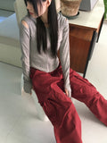 Yells Balloon Maxi Cotton Cargo Long Wide Pants