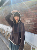 [BAONHAUS] Crea Flower Layered Hoodie