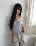 Turning Roll-up Three Quarter T-shirt