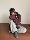 Silmki Button High Neck Over Jumper