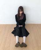 Bear Vintage Check Collar T-Shirt