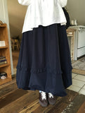 Pearlenny Banding Frill Balloon Long Skirt