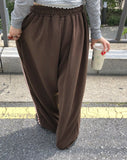 Kinda Track Snap Button Wide Long Training Pants