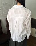 Tornet Western Eyelet String Slit Cotton Long Sleeve Shirt