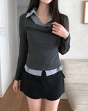 Reet Drape Layered Shirt