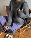 Migend Hairy Wool Crop Knit