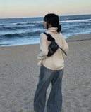 Snug V-neck Muffler Knit