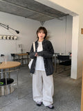 Hedeki banding snap button wide cotton pants
