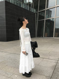 Block Unbalance Off Shoulder Shirred Long Sleeve Tee