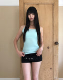 [Belt Set] Chiwell Micro Denim Shorts