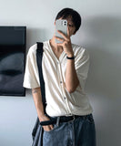 Linen short sleeve cardigan
