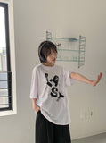 [unisex] Akel Printing Over Short Sleeve Tee