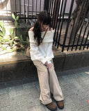 Oru Peach Cotton Banding Wide Pants