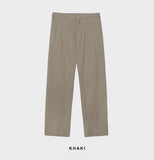 Kanti Semi-Wide Banded Cotton Pants