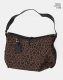 Oku Leopard Leather Combi Shoulder Bag