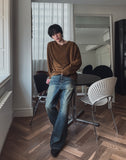 Bring Deki Rib V-neck Knit