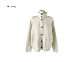 Mayo Pocket Loose Fit High Neck Knit Cardigan