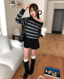 Meli Stripe One-Shoulder Knit
