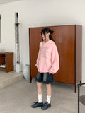 Recording Y2K Lettering Boxy Long Sleeve Hood T-Shirt
