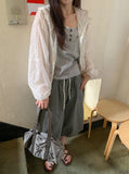 Ikoha Flower String Hood Windbreaker