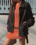 Mandarin Unbalanced Long Knit