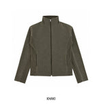 Miren Side Rip High Neck Fleece Zip-up
