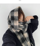 Soft Check Balaclava Muffler