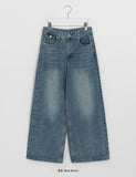 Misone Washing Denim Wide Pants