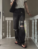 Hetz Damage Wide Denim Pants