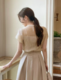 Hain Tie Color Matching Tulip Blouse