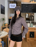 Huz Pintuck Standard Check Shirt