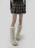 Folda Check Pleated Mini Skirt