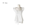 Ayu Dot Button Pintuck Blouse