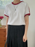 Endley Track Lace Ringer Short Sleeve Tee