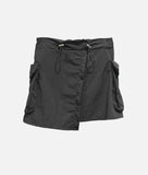 Arc Unbalanced Wrap Skirt
