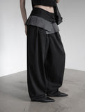 Curved Balloon Pleated Wrap Slacks