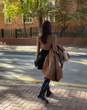 Ellow Half Neck Shirred Ribbed Knit
