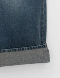 Lesokun Wide Brushed Denim Pants