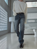 Deca two-line flare denim pants
