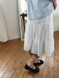 Hariki Stripe Banding Midi Skirt