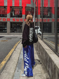 Follow lettering stitch training pants