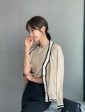 Sade Color Matching Short Sleeve Knit